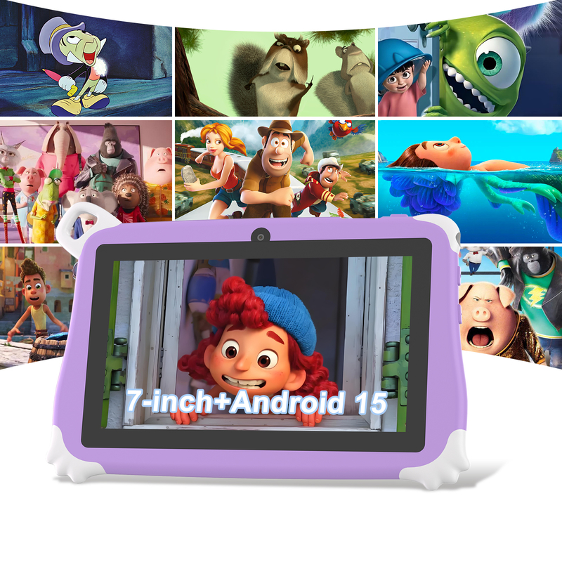 C Idea Android 15 Kids Tablet 8+256GB Tablet edukacyjny Kidspad z przyjazną aplikacją CM86 fioletowy