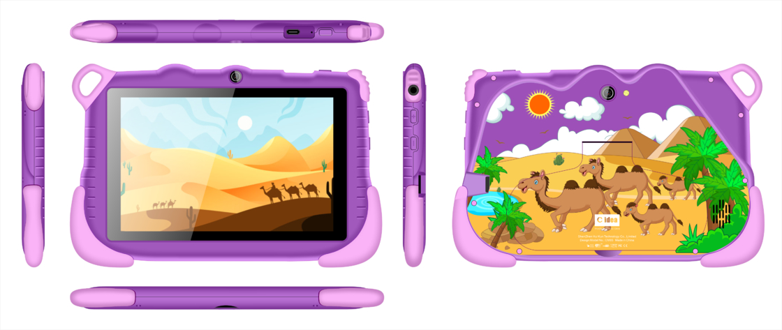 Najnowsze tablety C Idea 6+128GB Android 12 Tablet Kidspad z aplikacją edukacyjną CM85 fioletowy