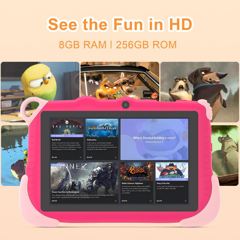 C Idea 7-calowy Android 15 Edukacyjny Smart Tablet Dla Uczniów CM78 różowy