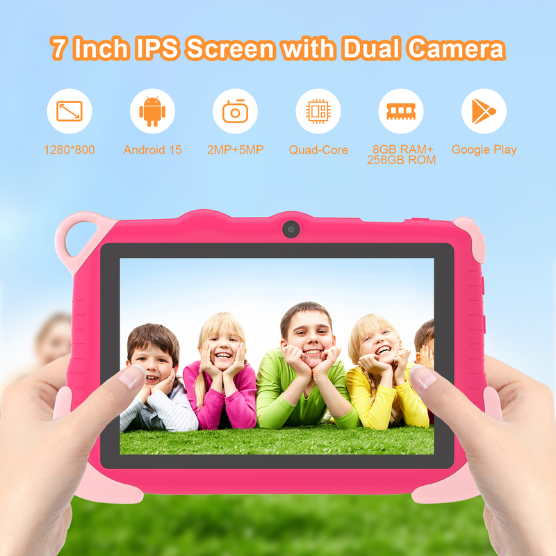 C Idea 7-calowy Android 15 Edukacyjny Smart Tablet Dla Uczniów CM78 różowy