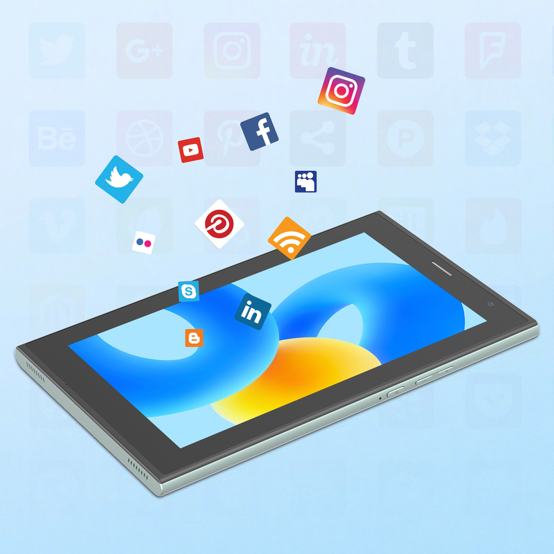 C idea 7 cali Tablet Wi-Fi z obudową 8+256GB Przechowywanie Procesor Quad Core 600x1024 IPS Ekran dotykowy CM524 zielony