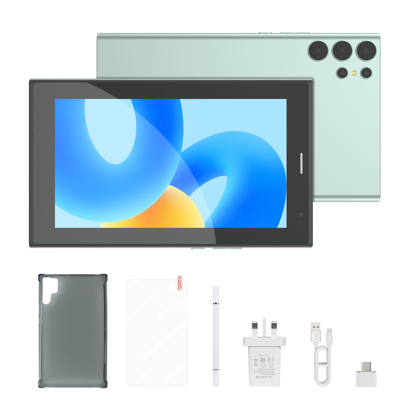 C idea 7 cali Tablet Wi-Fi z obudową 8+256GB Przechowywanie Procesor Quad Core 600x1024 IPS Ekran dotykowy CM524 zielony