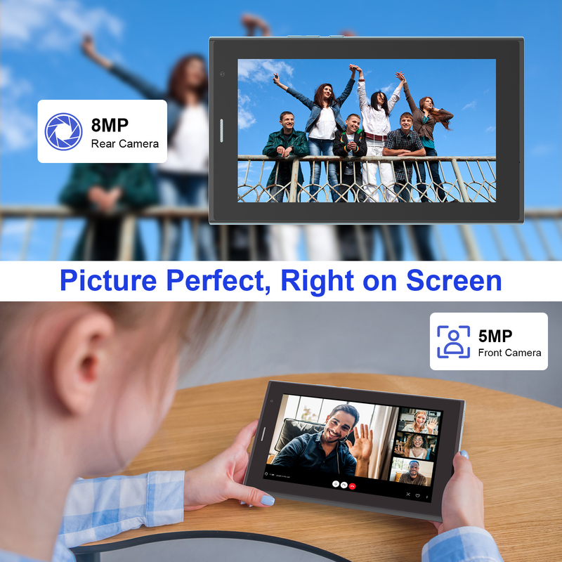 C idea 7 cali Tablet Wi-Fi z obudową 8+256GB Przechowywanie Procesor Quad Core 600x1024 IPS Ekran dotykowy CM524 niebieski