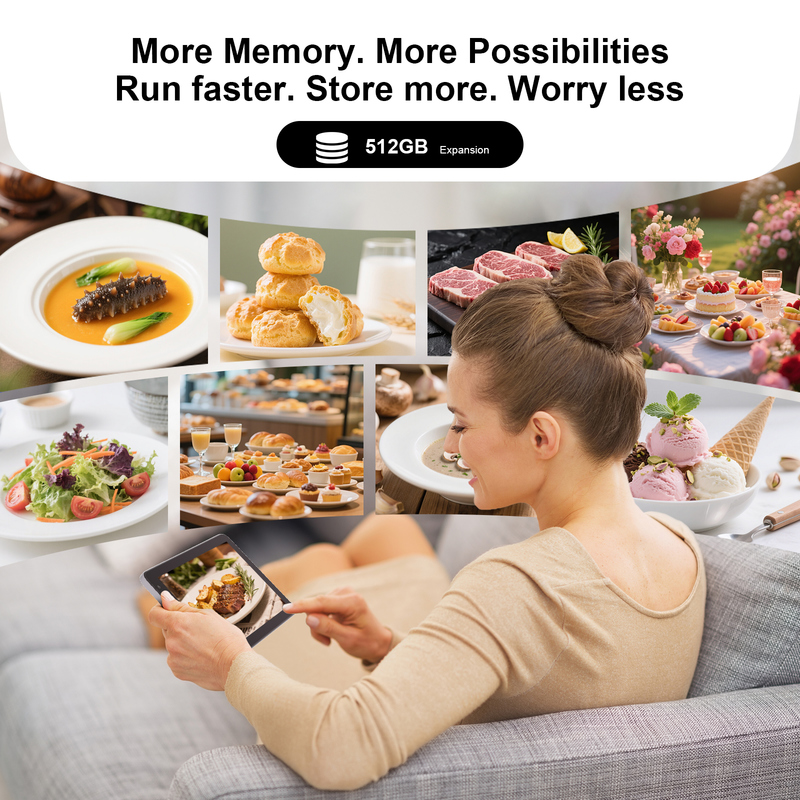 C idea 7 cali Tablet Wi-Fi z obudową 8+256GB Przechowywanie Procesor Quad Core 600x1024 IPS Ekran dotykowy CM528 Szary