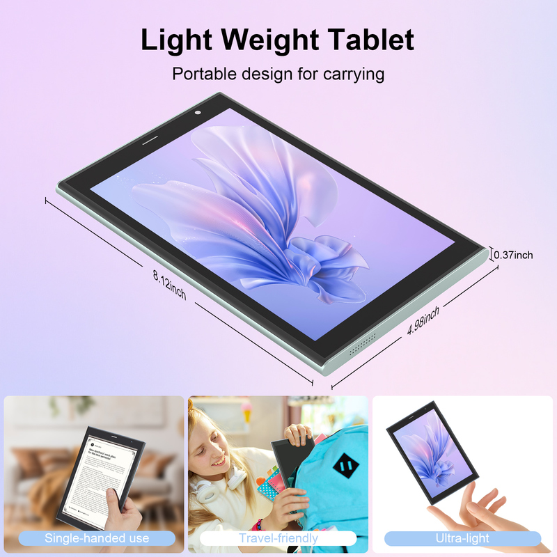 C idea 8-calowy tablet Wi-Fi z pamięcią 8+512GB, czterordzeniowym procesorem, ekranem dotykowym IPS 800x1280, zielony CM824