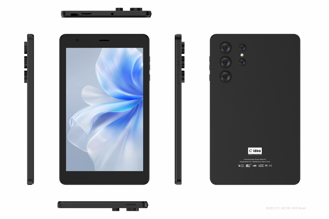C idea 8-calowy tablet Wi-Fi z pamięcią 8+512GB, procesorem MTK6737 Quad Core, ekranem dotykowym IPS 800x1280 CM826