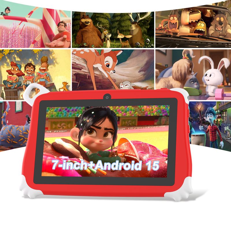 C Idea Android 15 Tablet dla dzieci 8+256GB Tablet edukacyjny Kidspad z przyjazną aplikacją CM86 czerwony