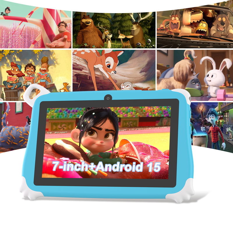 C Idea Android 15 Tablet dla dzieci 8+256GB Tablet edukacyjny Kidspad z przyjazną aplikacją CM86 niebieski