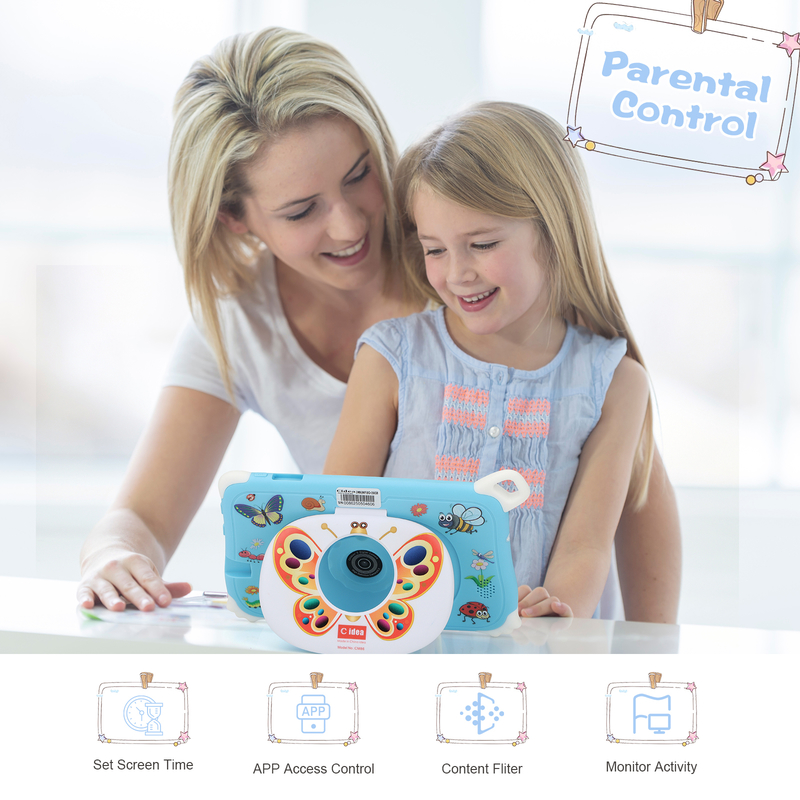 C Idea Android 15 Tablet dla dzieci 8+256GB Tablet edukacyjny Kidspad z przyjazną aplikacją CM86 niebieski