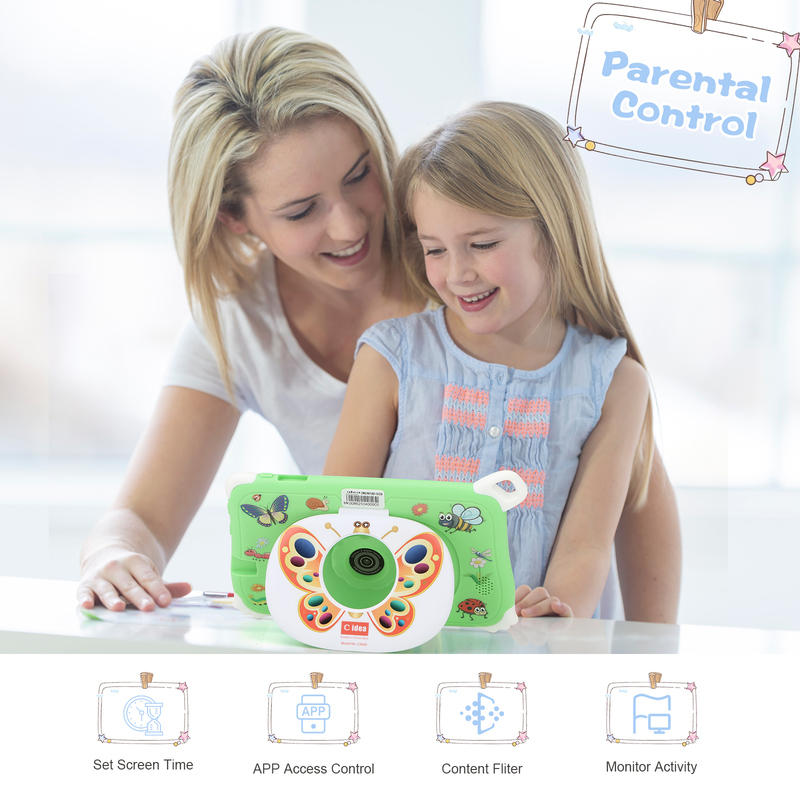 C Idea Android 15 Tablet dla dzieci 8+256GB Tablet edukacyjny Kidspad z przyjazną aplikacją CM86 zielony