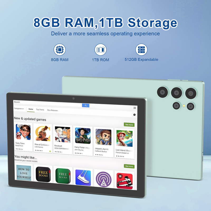 C idea 10,1 cala Android WiFi Tablet PC z ekranem dotykowym i klawiaturą 5G LET CM8900plus