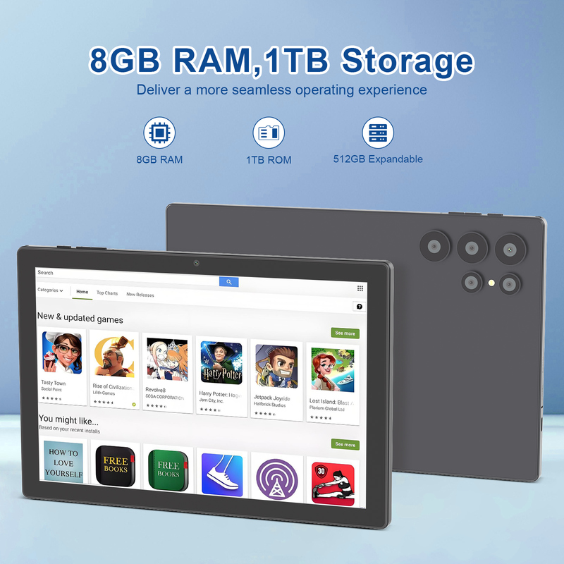 C idea 10,1 cala Android WiFi Tablet PC z ekranem dotykowym i klawiaturą 5G LET CM8900plus