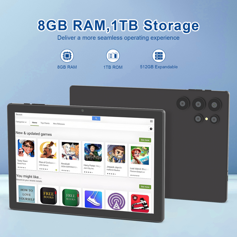 C idea 10,1 cala Android WiFi Tablet PC z ekranem dotykowym i klawiaturą 5G LET CM8900plus