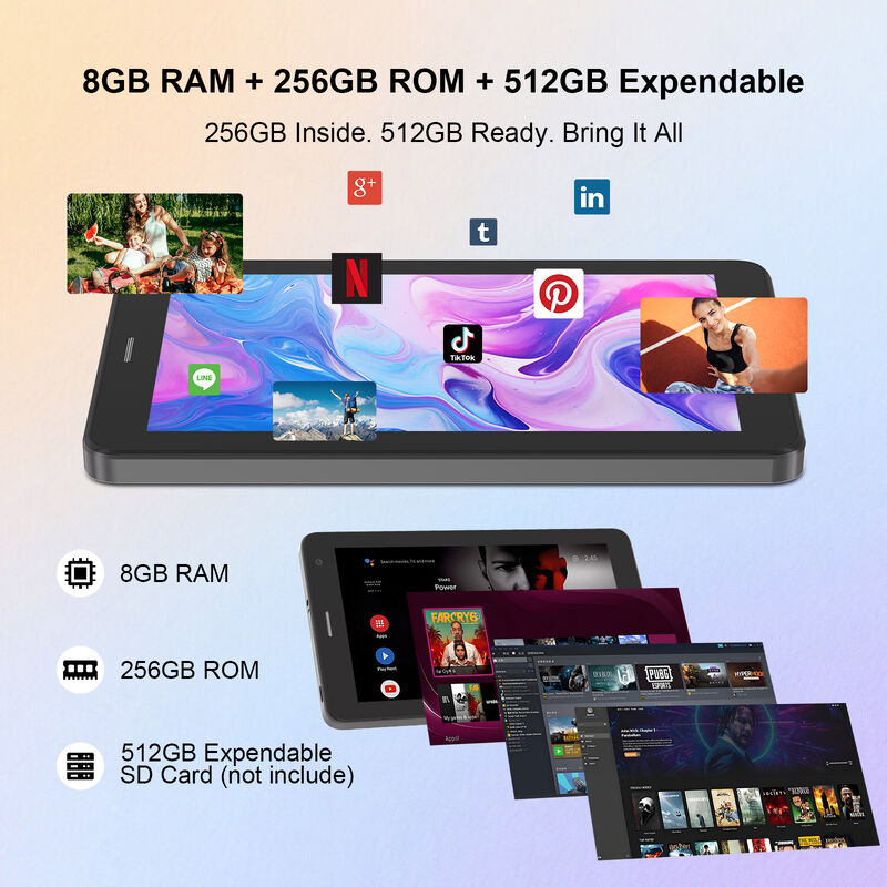 C idea 7 cali Android Smart Tablets 8+256GB 8*CortexTm-A53 WiFi Tablet HD Touch Screen CM517 air