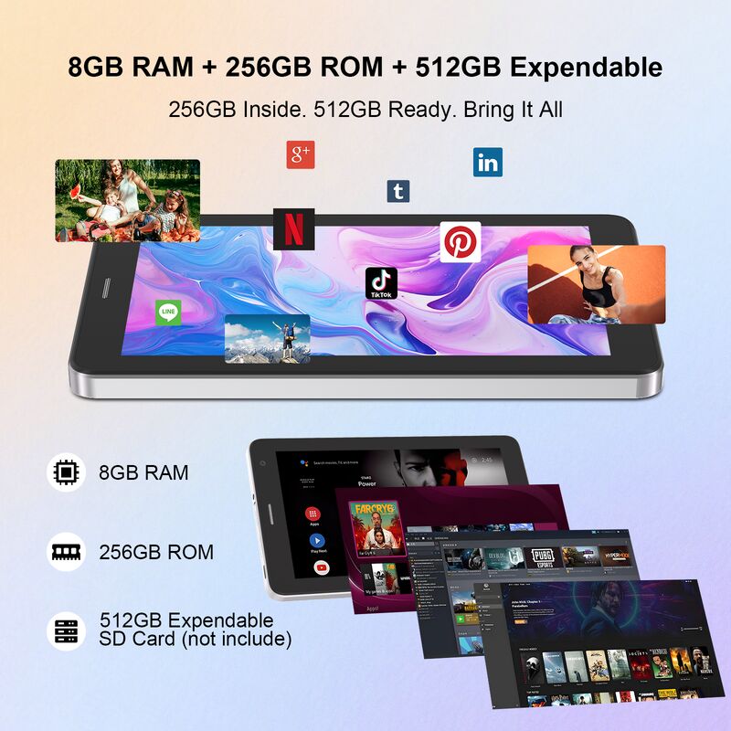 C idea 7 cali Android Smart Tablets 8+256GB 8*CortexTm-A53 WiFi Tablet HD Touch Screen CM517 air