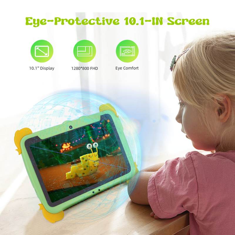 C Idea 10,1-calowy tablet z systemem Android, 4 GB RAM, 64 GB ROM, Kidspad P1100