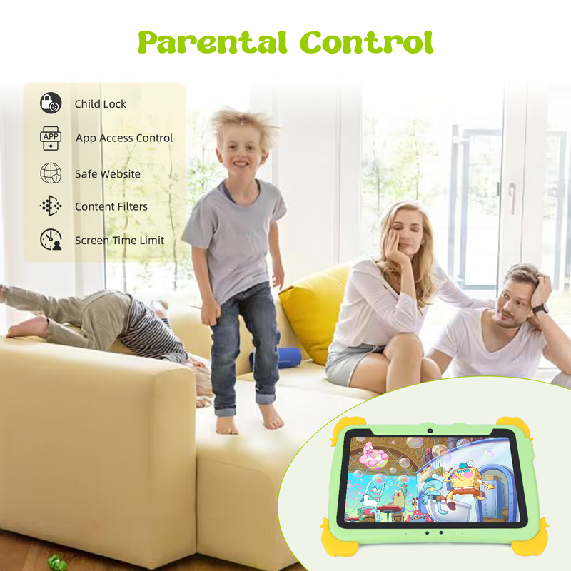 C Idea 10,1-calowy tablet z systemem Android, 4 GB RAM, 64 GB ROM, Kidspad P1100