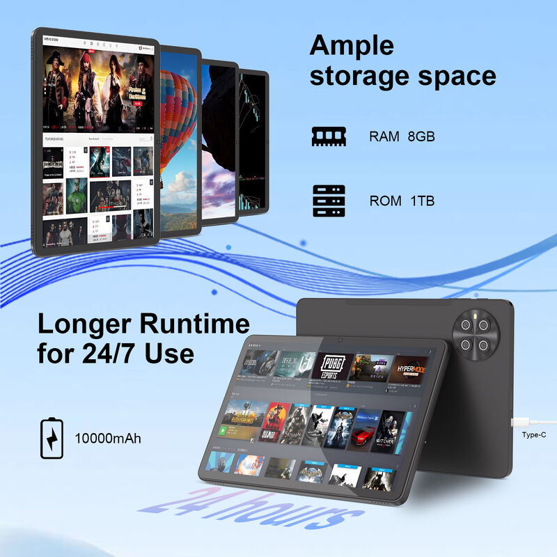 C idea Factor CM8800 Plus 10,1 cali Ekran HD System Android 8GB+1TBB Duża pamięć masowa Dorośli Tablet PC z klawiaturą myszy