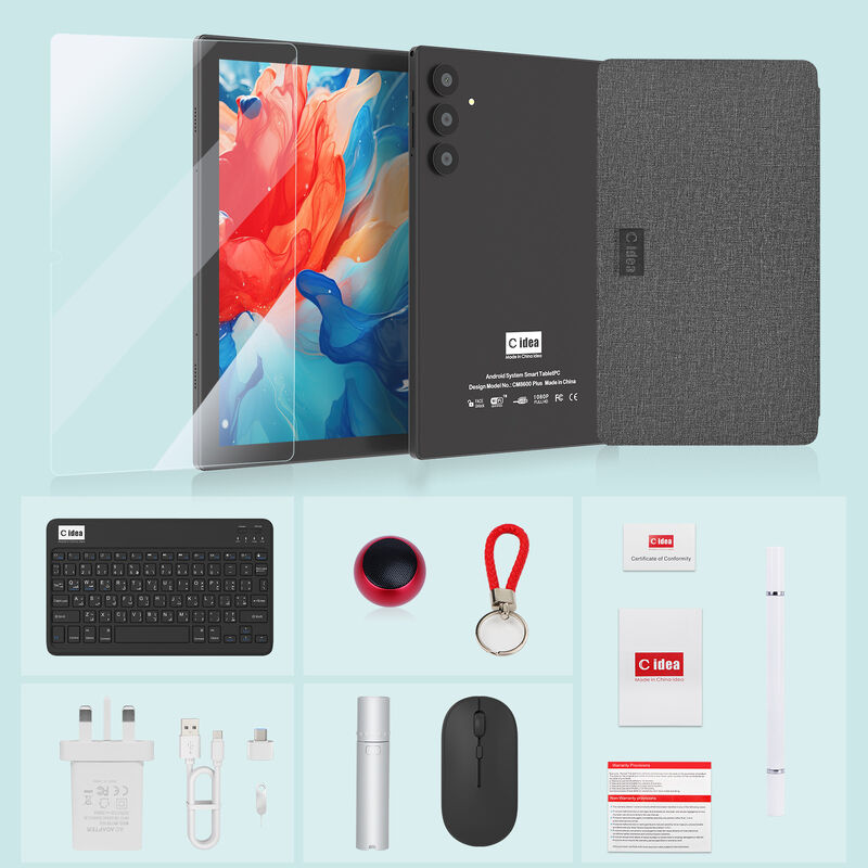C Idea 10,1 cali Tablet PC Dual Camera Wi-Fi HD Pojemnościowa rozdzielczość ekranu 8GB RAM 1TB ROM Rozrywka i użytek biznesowy (Czarny)