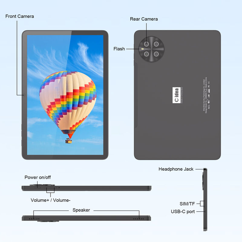 C idea Factor CM8800 Plus 10,1 cali Ekran HD System Android 8GB + 1TB Duża pamięć masowa Dorośli Tablet PC z klawiaturą myszy